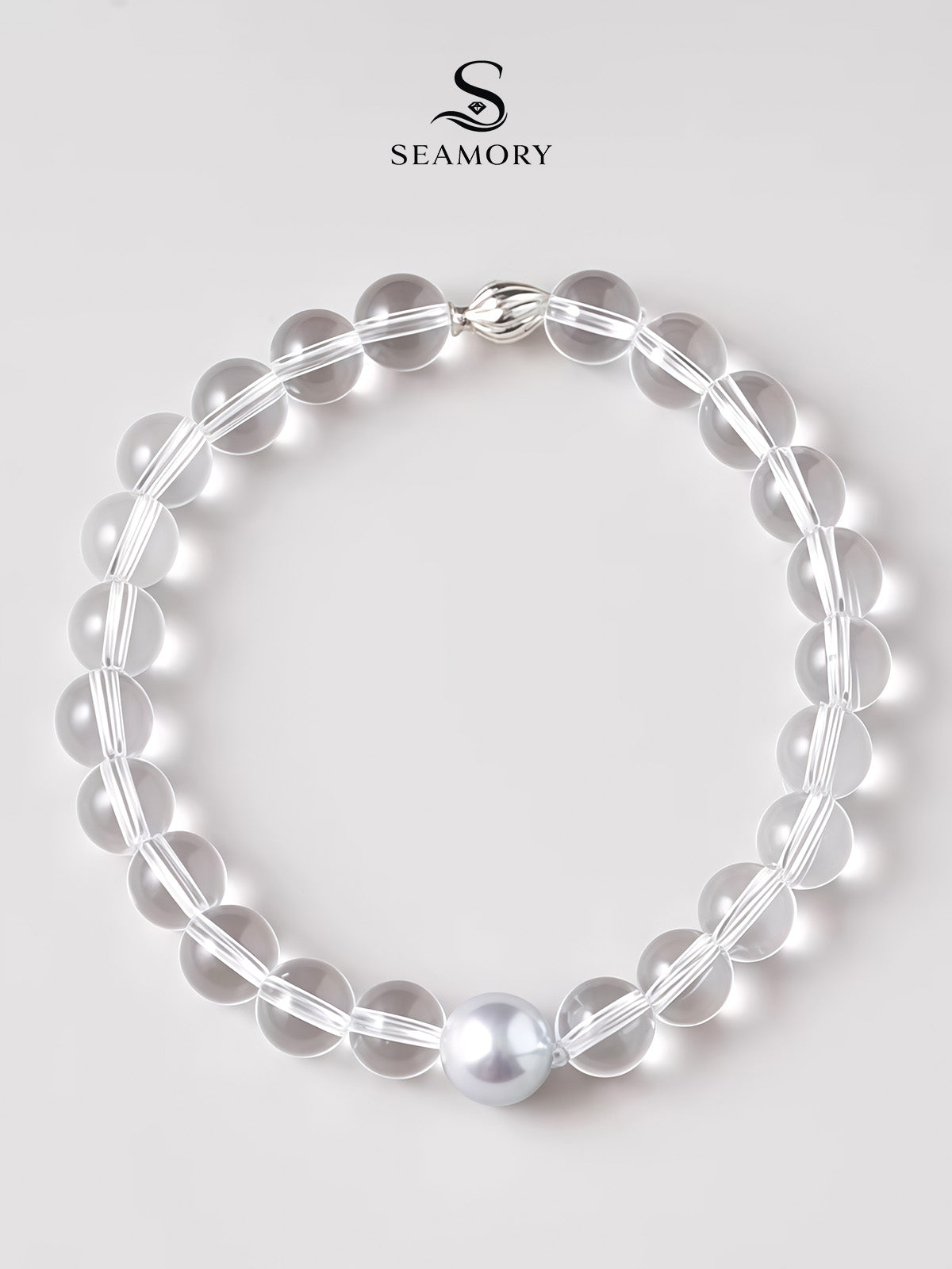 Crystal Pure Pearl Silver Bracelet