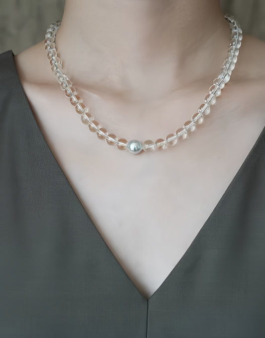Crystal Pearl Fusion Necklace