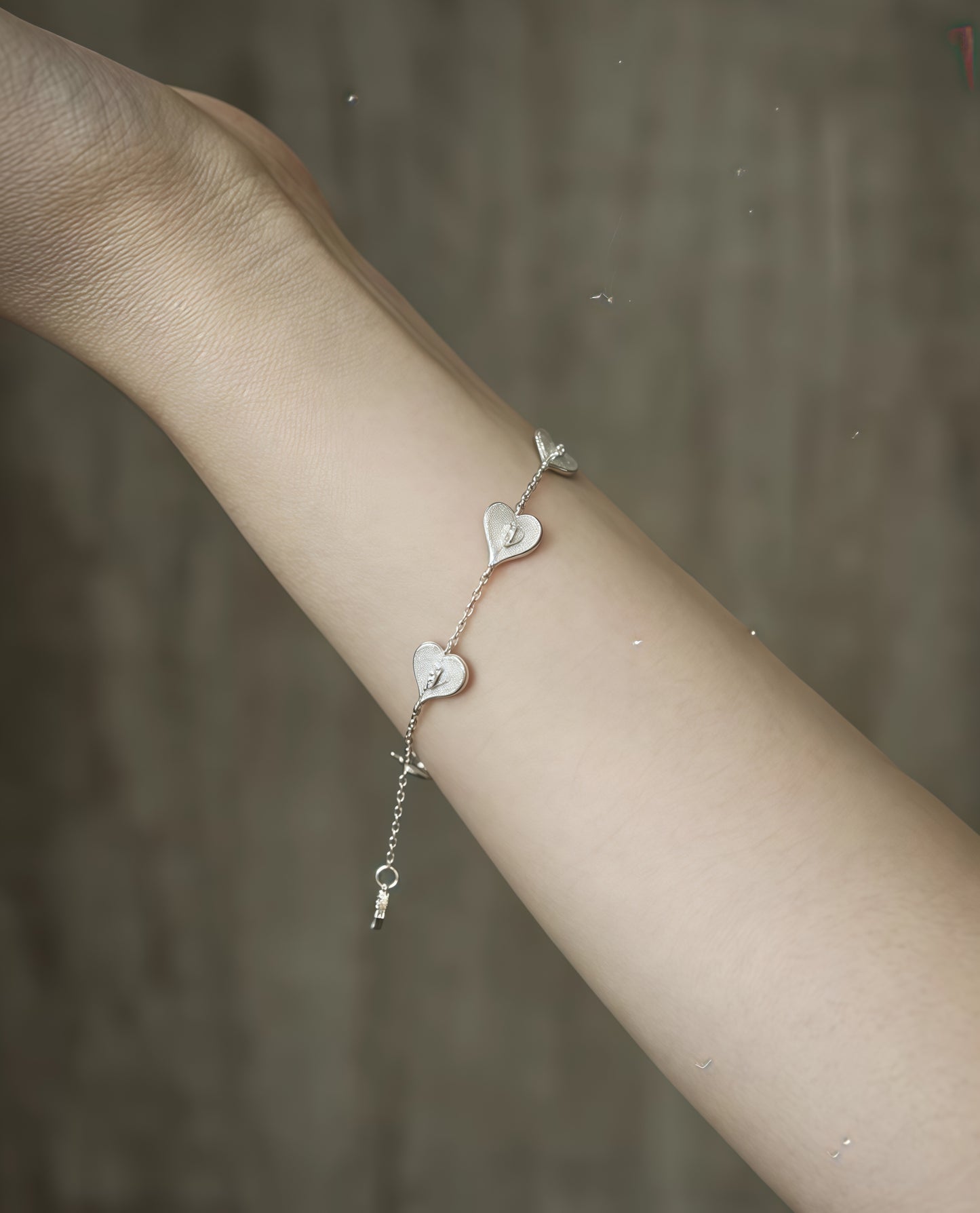 Vintage Heart Weave Silver Bracelet