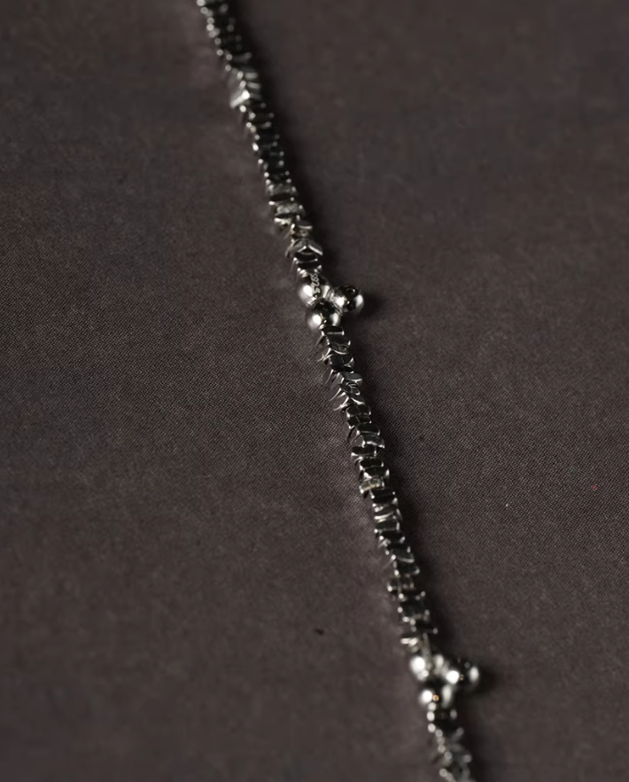 Ruby Seed Charm Sterling Necklace