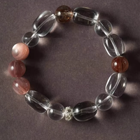 White Marble Agate Bead Bracelet