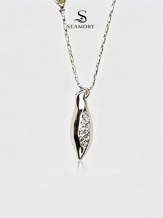 Pavé Crystal Seed Drop Necklace