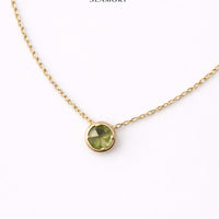 Morganite Olive Gem Necklace