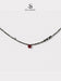 Ruby Seed Charm Sterling Necklace