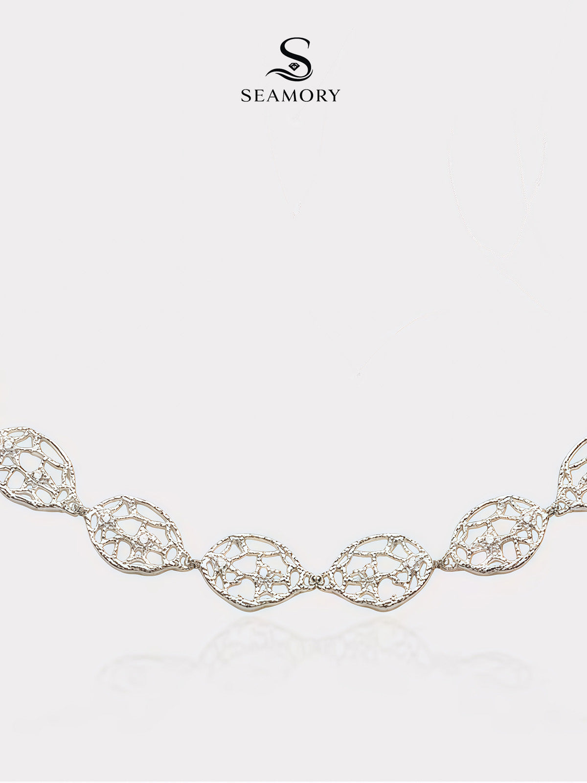 Minimalist Hollow Knit Silver Necklace