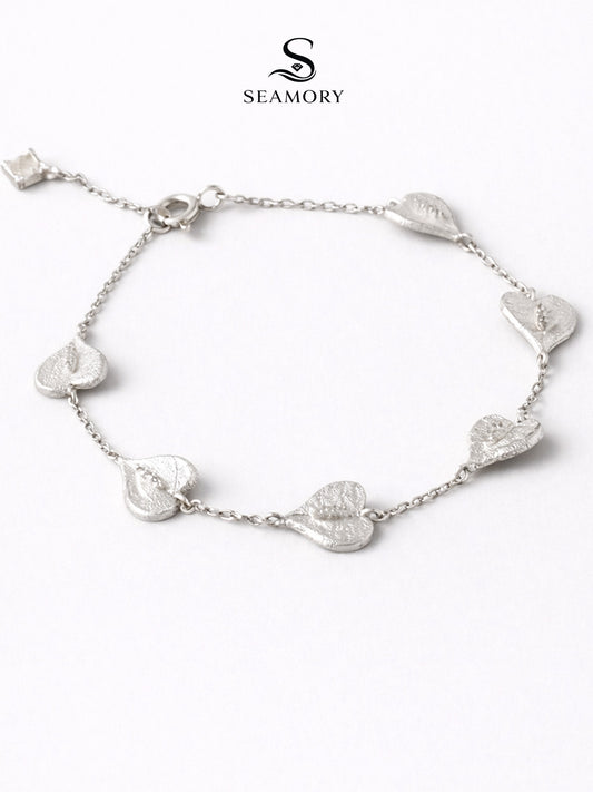 Vintage Heart Weave Silver Bracelet