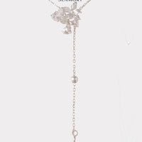 White Topaz Blossom Silver Necklace