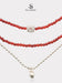 Red Agate Oriental Bead Necklace
