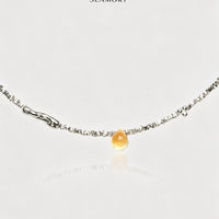 Sunlit Citrine Silver Necklace