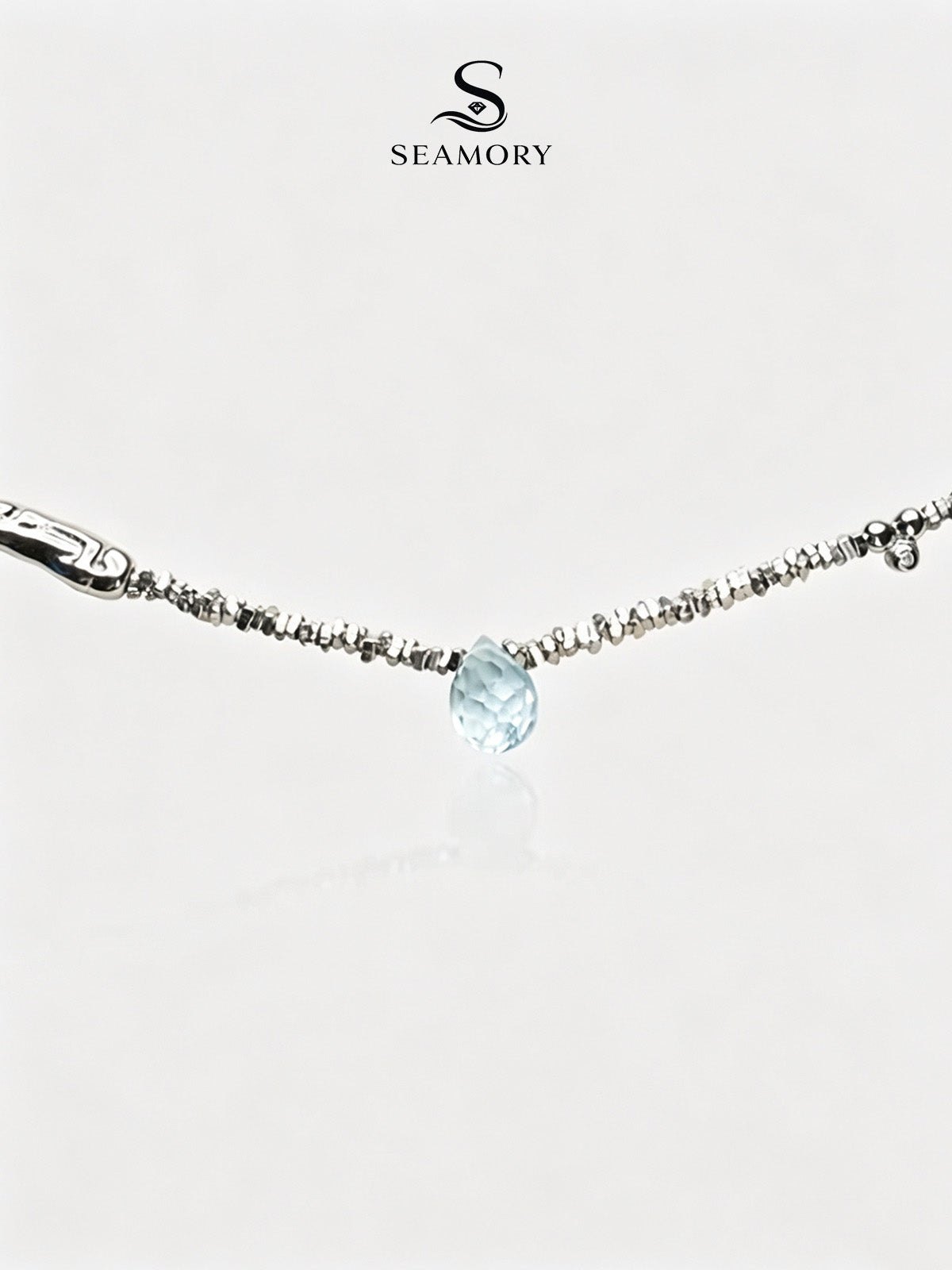 Aqua Bloom Green Crystal Necklace