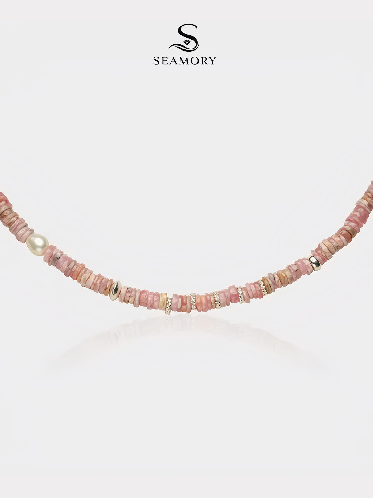 Andes Rose Pearl Silver Necklace