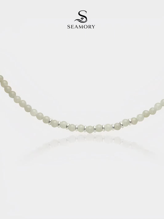Serpent Smile Jade Silver Necklace