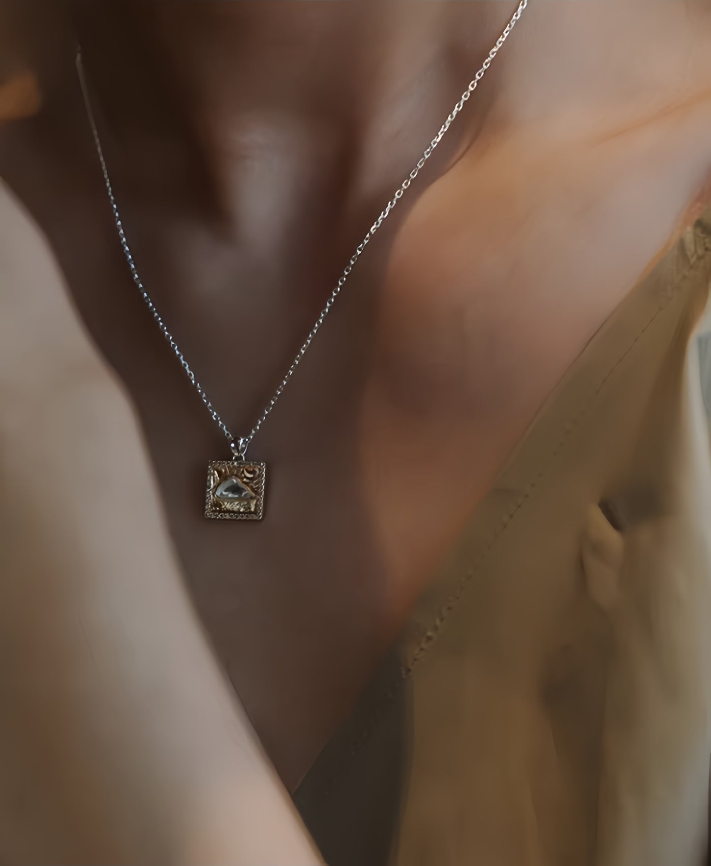 Snowpeak Quartz Pendant Necklace