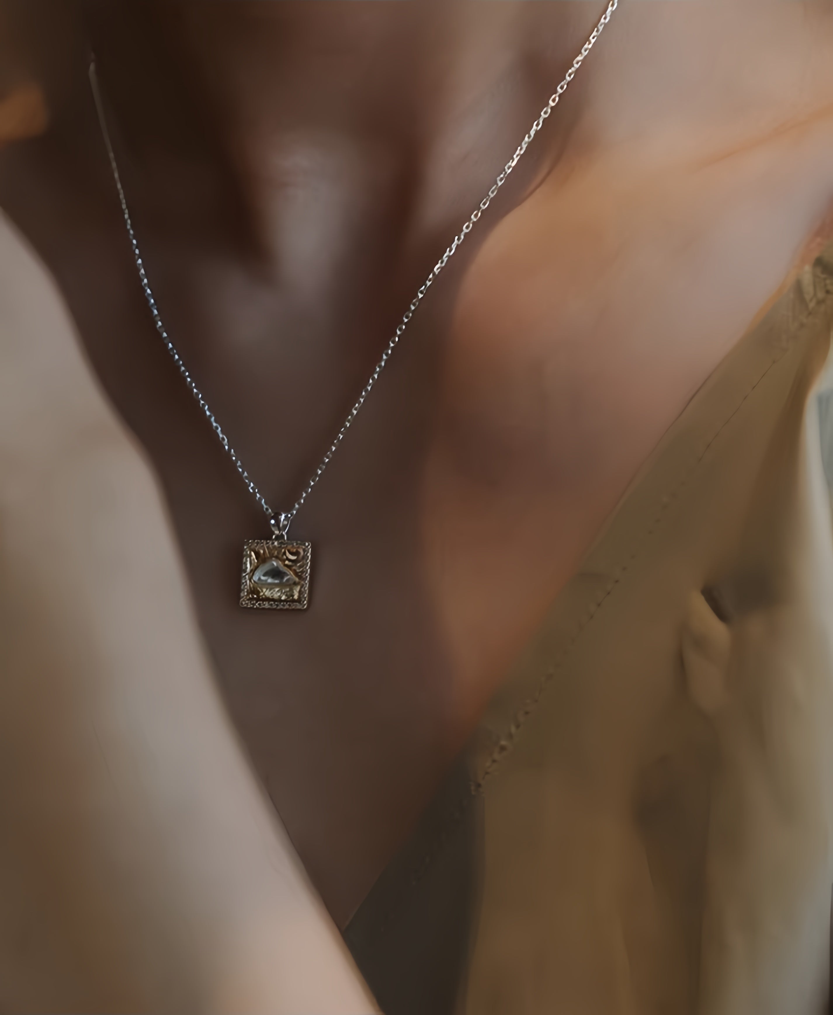 Snowpeak Quartz Pendant Necklace