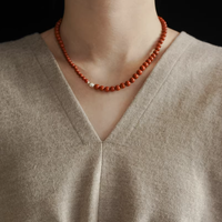 South Red Vintage Silver Necklace