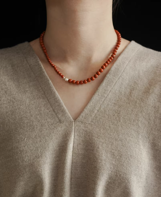 South Red Vintage Silver Necklace