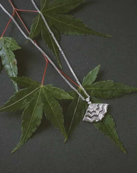 Oriental Fan Jade Pendant Necklace