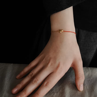 Red Cord Pony Silver Bracelet