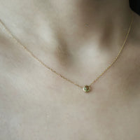 Morganite Olive Gem Necklace