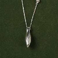 Pavé Crystal Seed Drop Necklace