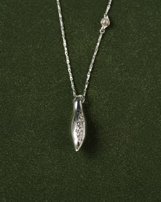Pavé Crystal Seed Drop Necklace