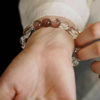 White Marble Agate Bead Bracelet