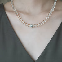 Crystal Pearl Fusion Necklace