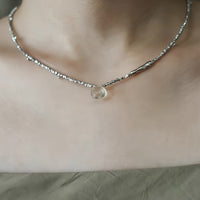 Aqua Bloom Green Crystal Necklace