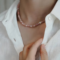 Andes Rose Pearl Silver Necklace