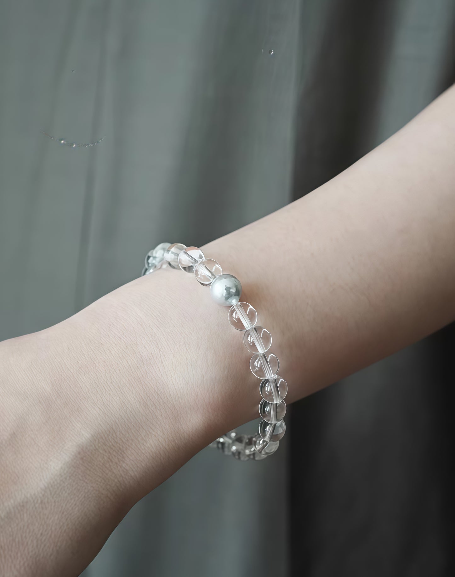 Crystal Pure Pearl Silver Bracelet