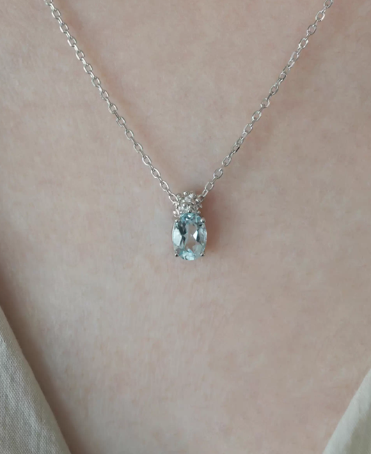 Opal Ocean Silver Pendant Necklace