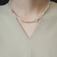 Aurora Pearl Crystal Layer Necklace