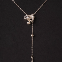 White Topaz Blossom Silver Necklace