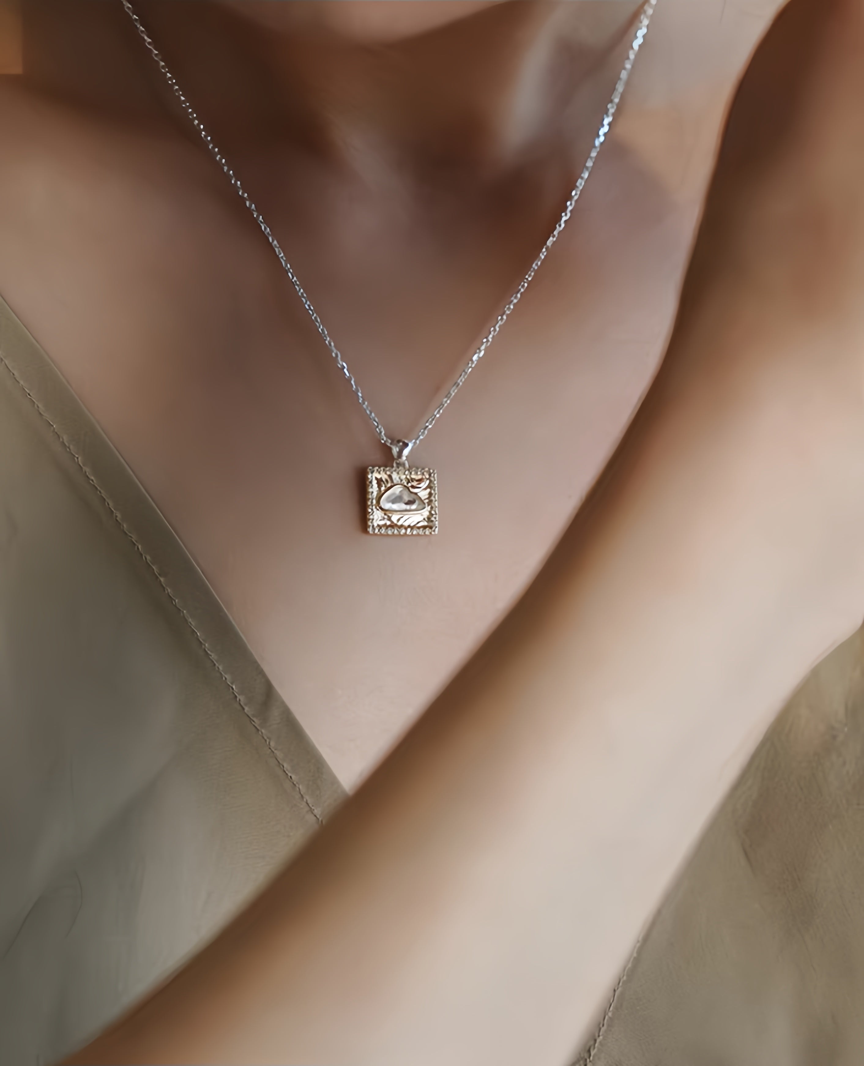 Snowpeak Quartz Pendant Necklace