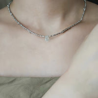Aqua Bloom Green Crystal Necklace
