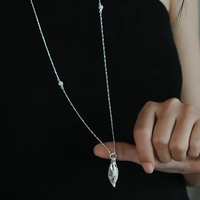 Pavé Crystal Seed Drop Necklace