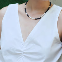 Monochrome Tide Pearl Necklace