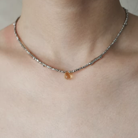 Sunlit Citrine Silver Necklace